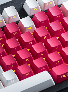红色爱心情侣一键倾心渐变机械键盘个性键21键客制化pbt透光OEM