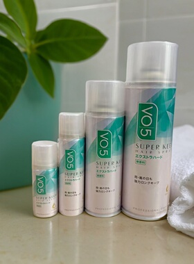 日本VO5 SUPER KEEP超强定型喷雾发胶干胶高耐湿易清洗可上飞机