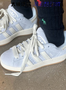 Adidas/阿迪达斯CAMPUS 00s女款蓝色休闲运动面包鞋板鞋IH4376