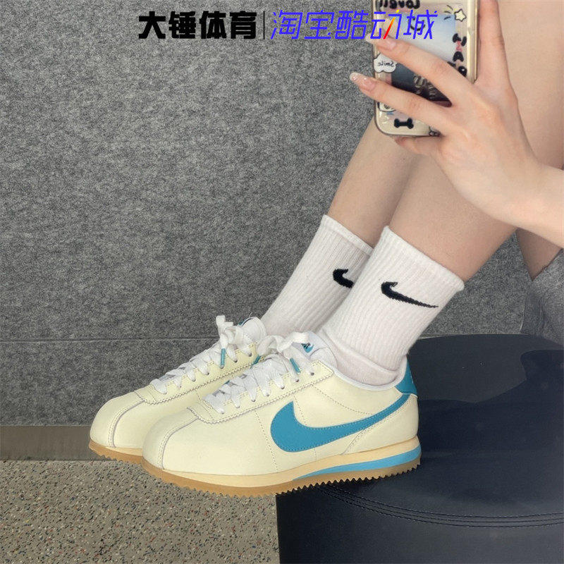 Nike/耐克Cortez米蓝色复古百搭低帮休闲阿甘鞋跑步鞋HF4268-113