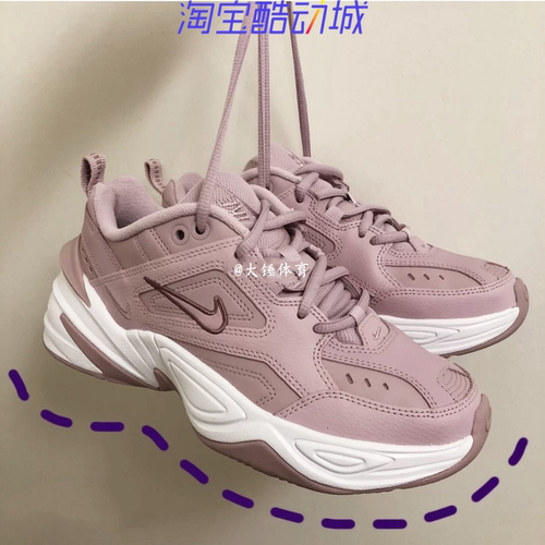 Nike樱花粉色缓震女系带跑鞋