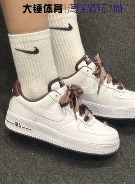 Nike/耐克Air Force 1 AF1女鞋白红时尚百搭低帮板鞋HV4403-600