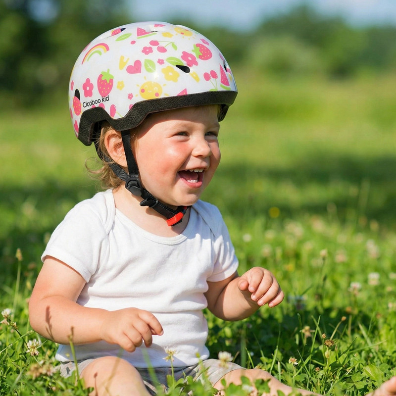 婴幼儿1-4岁卡通儿童头盔滑板平衡车自行车头盔宝宝头盔磁吸尾灯
