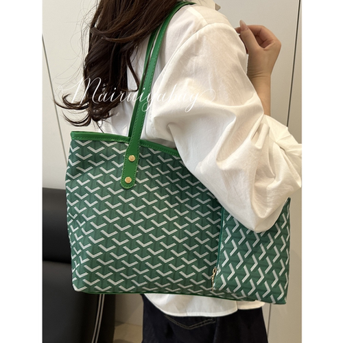 时尚百搭大容量格纹通勤托特包