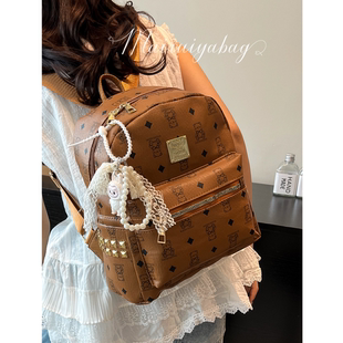 生日礼物可爱小熊通勤双肩包2025新款 潮女大学生背包大容量书包