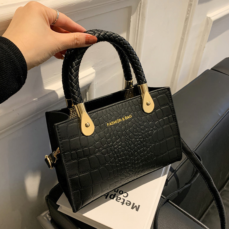 高级感女包2022新款时尚包包石头纹手提单肩包斜挎百搭洋气小方包