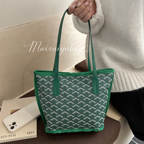 时尚大容量印花菜篮子包托特包