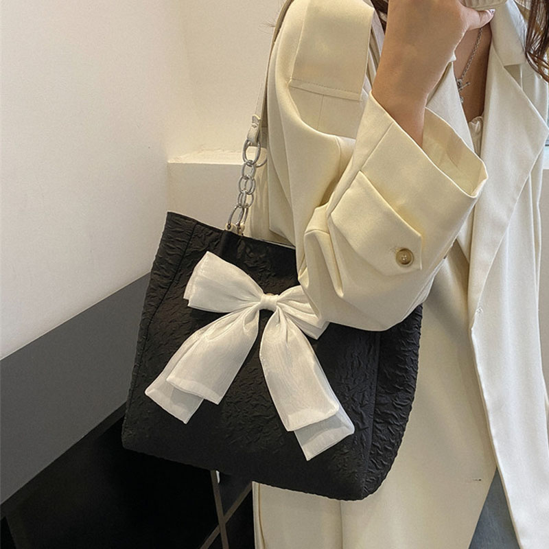 麦瑞雅大容量蝴蝶结托特甜美大包