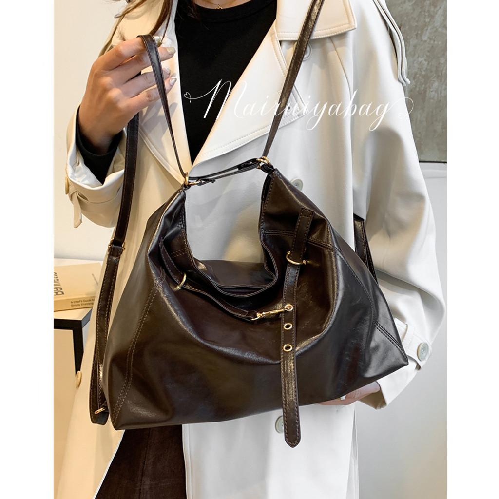 麦瑞雅韩国复古通勤双肩托特包