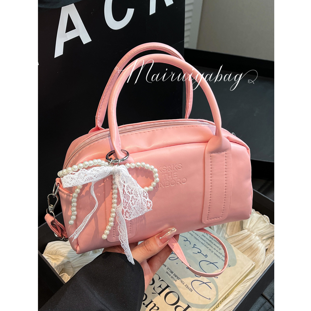 时尚韩国枕头复古手提保龄球包