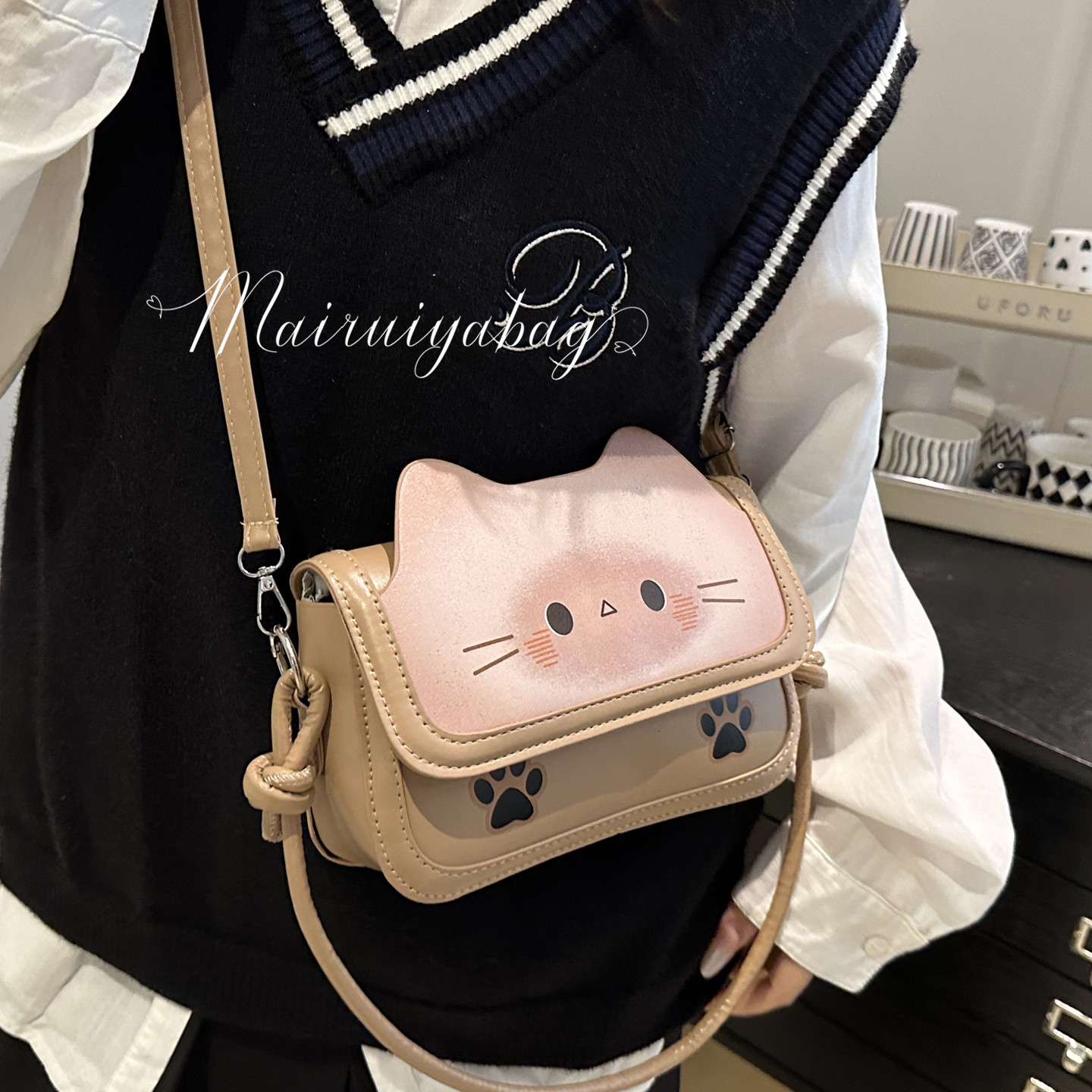 可爱萌少女精致百搭外出小方包