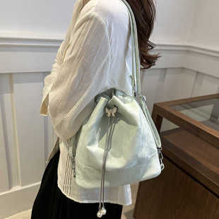单肩包高级感百搭洋气腋下水桶包 夏季 韩国时尚 双肩包包女2024新款