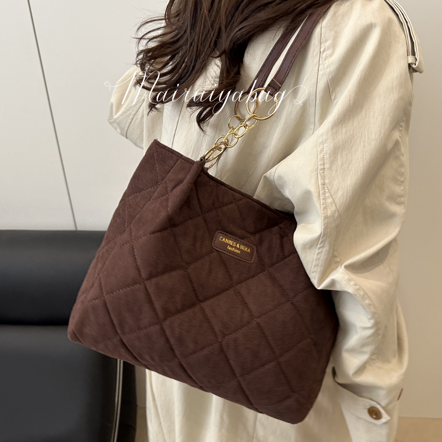 大容量大学生单肩上课通勤托特包