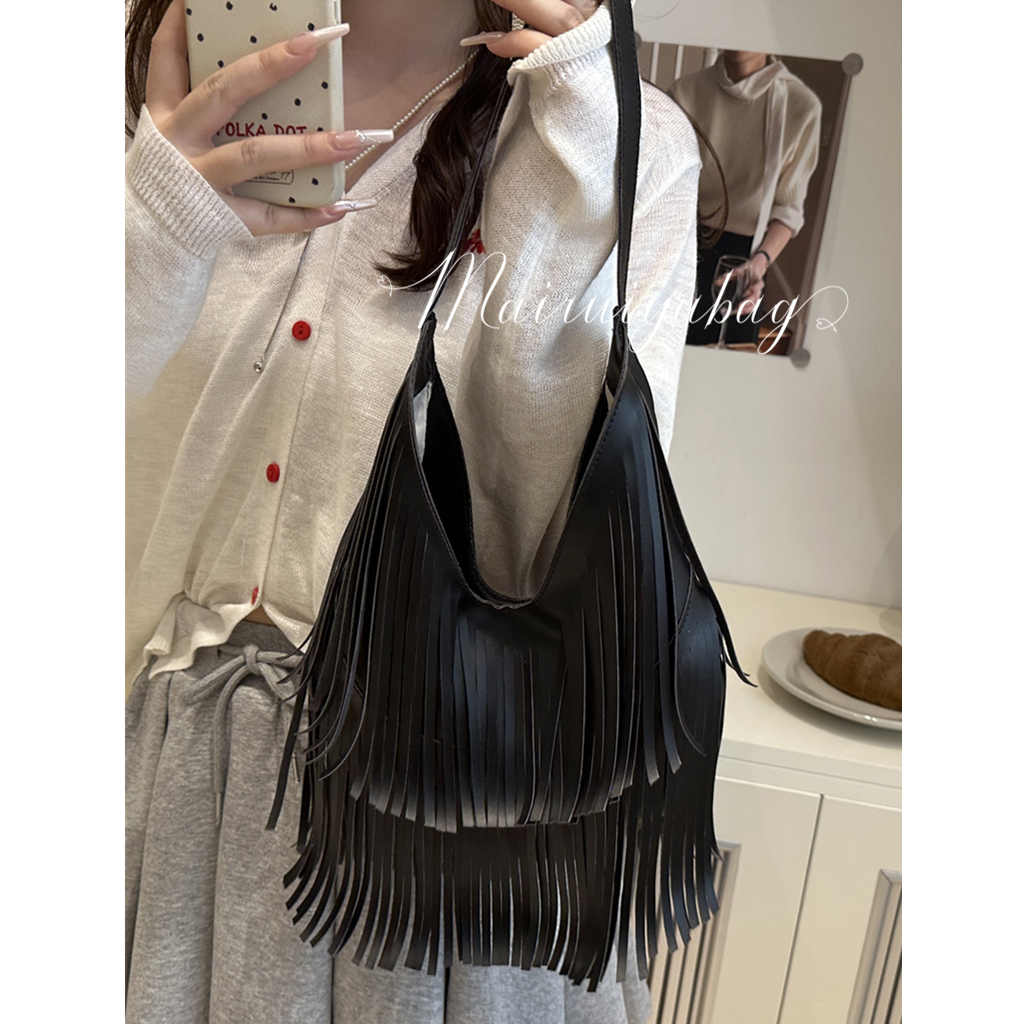 波西米亚复古通勤流苏单肩托特包