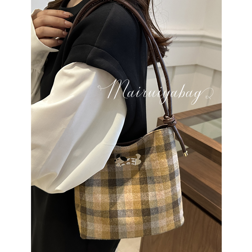 小众复古腊肠狗包包女式2025新款春夏休闲手提包百搭手提袋水桶包