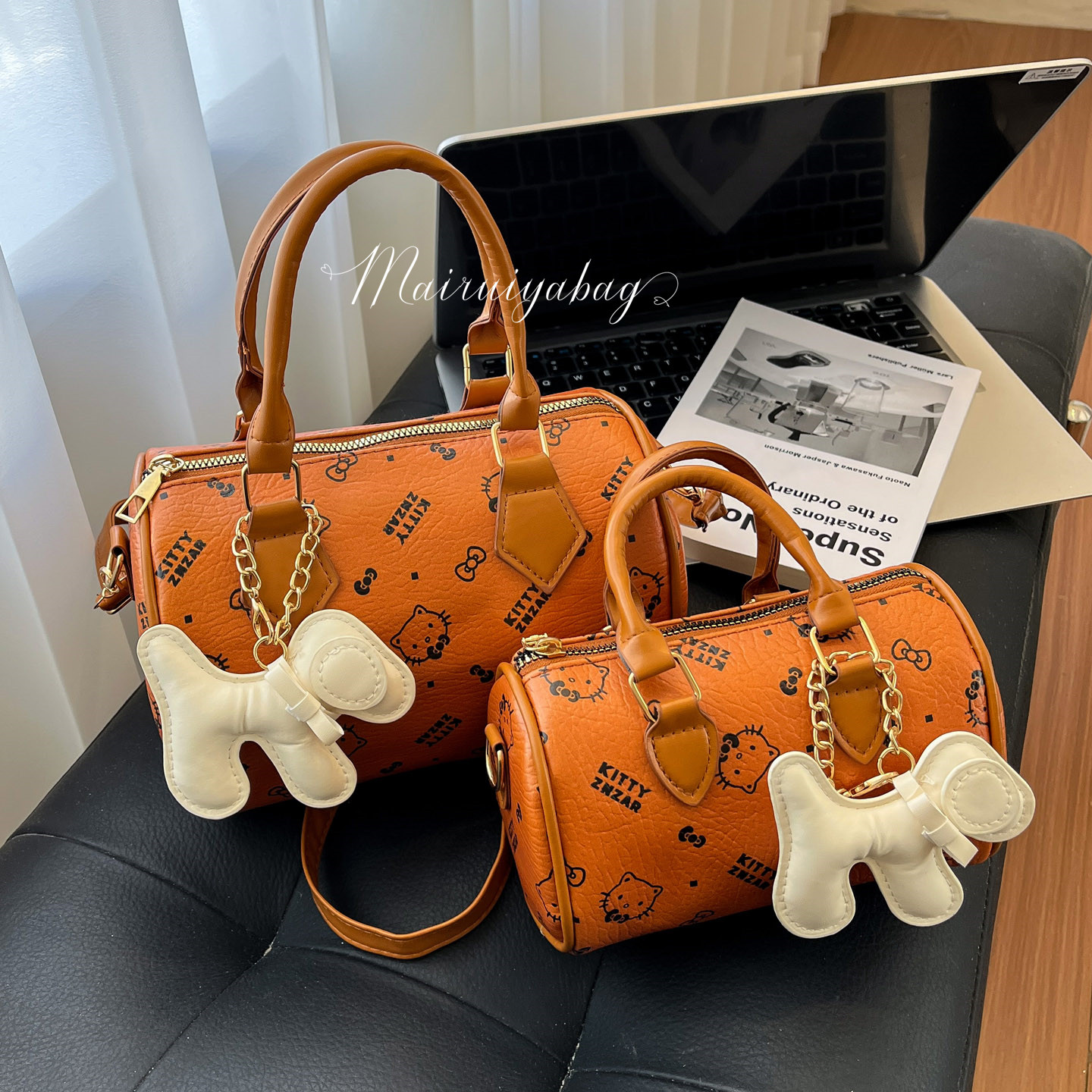 今年流行撞色高级感手提波士顿包