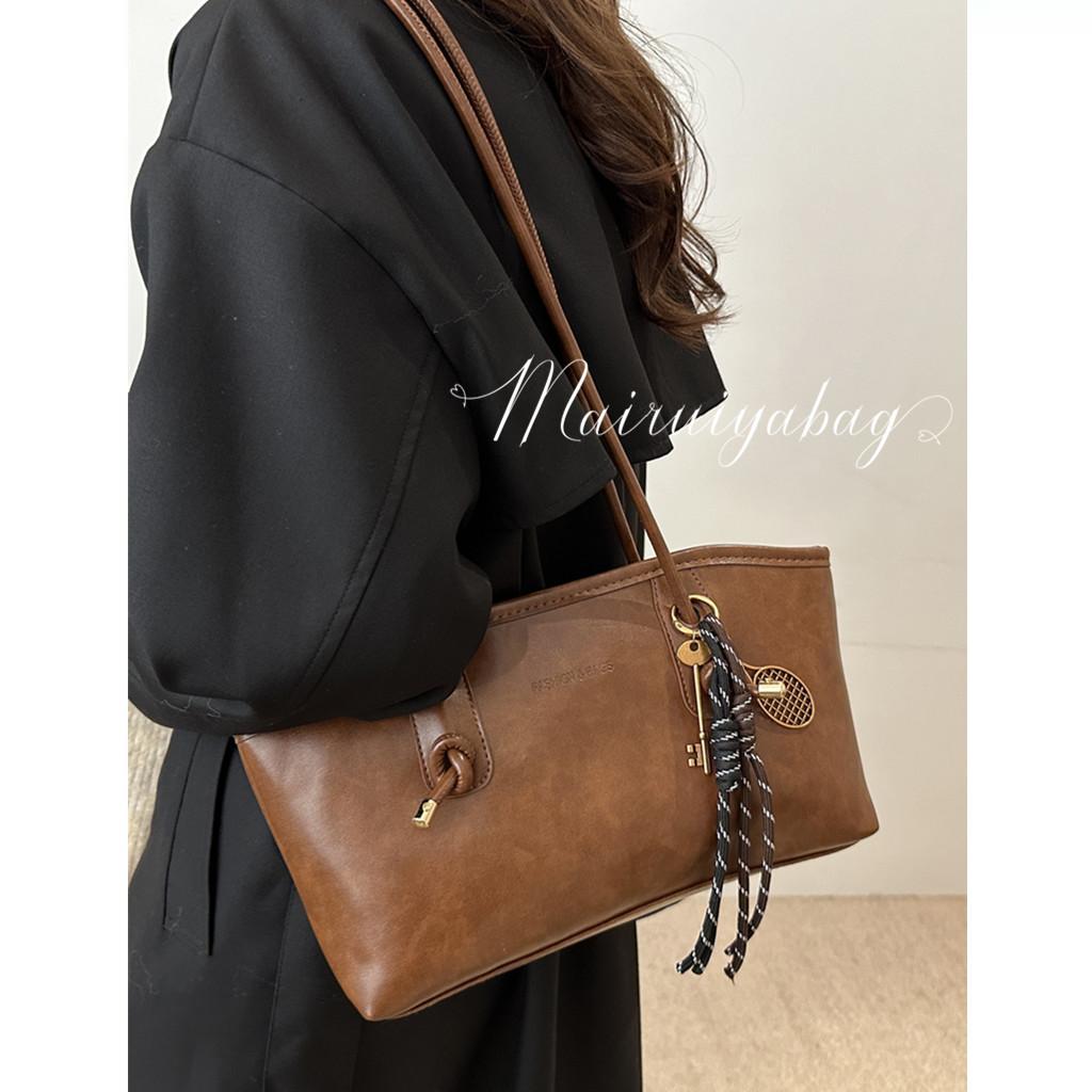 麦瑞雅复古百搭通勤法棍腋下包