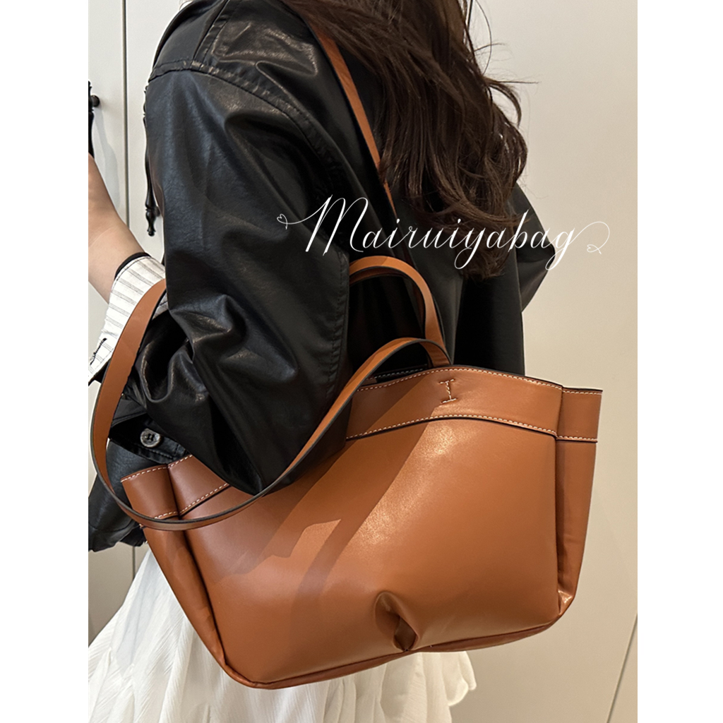 高级感单肩大容量通勤腋下托特包