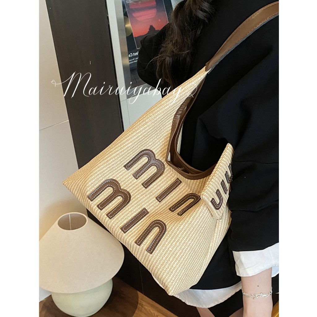 度假大容量草编编织通勤托特包