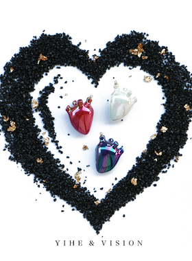 YIHE 原创设计【心·藏】表白留言陶瓷心脏情侣七夕情人节礼物