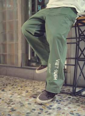 Taters and Rys美式复古OG107改制刺绣印花风格工装baker休闲军裤