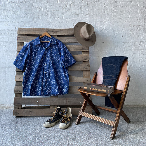 日系复古短袖衬衫日系复古夏威夷