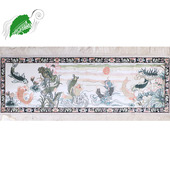 真丝挂毯客厅书房会议室中国风长方形书房蚕丝手工编织壁毯