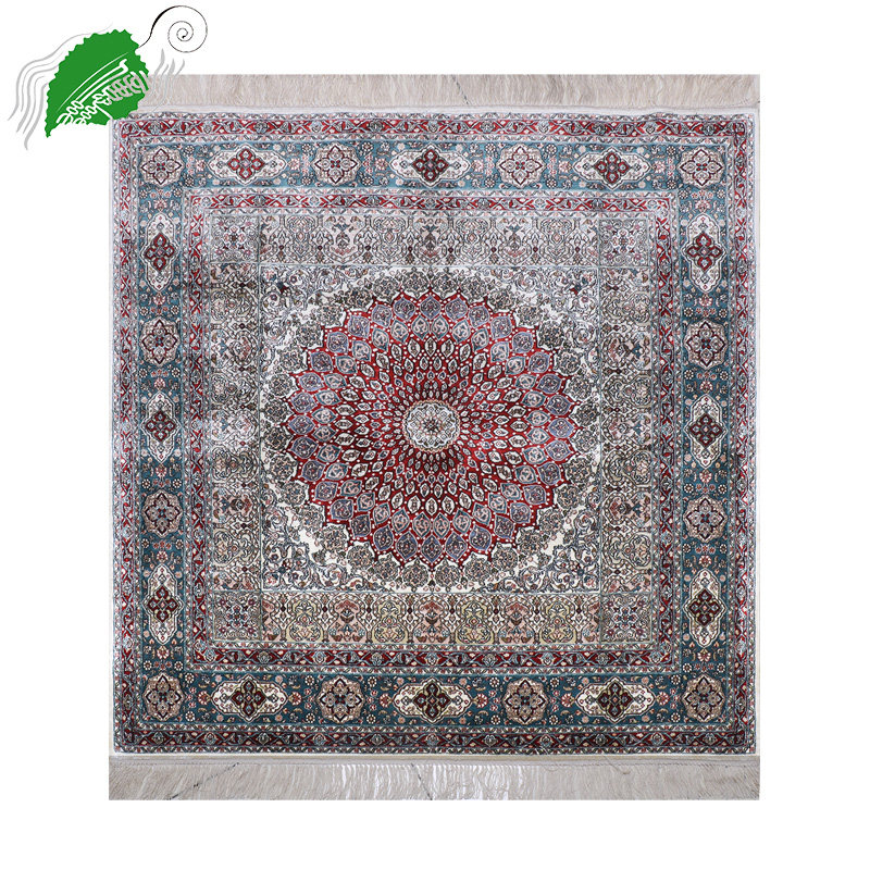 亿丝蚕丝挂毯客厅卧室书房玄关家用南阳出口欧美手工真丝波斯地毯