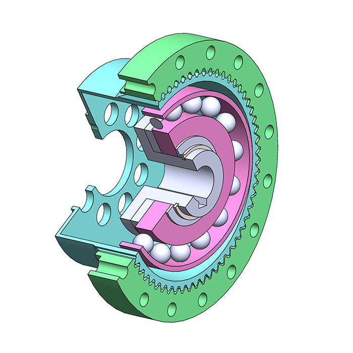 谐波减速机3D模型SolidWorks源文件下载，含stp通用格式