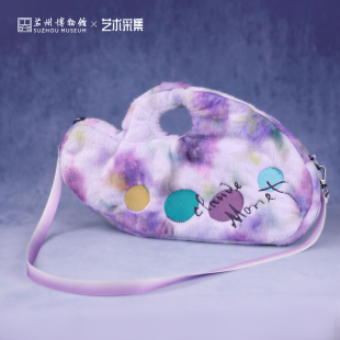 苏州博物馆 莫奈印象毛绒手拎包单肩包博物馆文创礼物生日送朋友