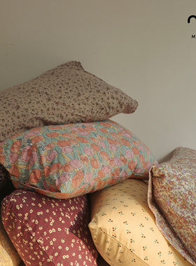 Minimal郁香慕雅｜ins氛围感印花素色混搭针织棉枕套超柔裸睡单品