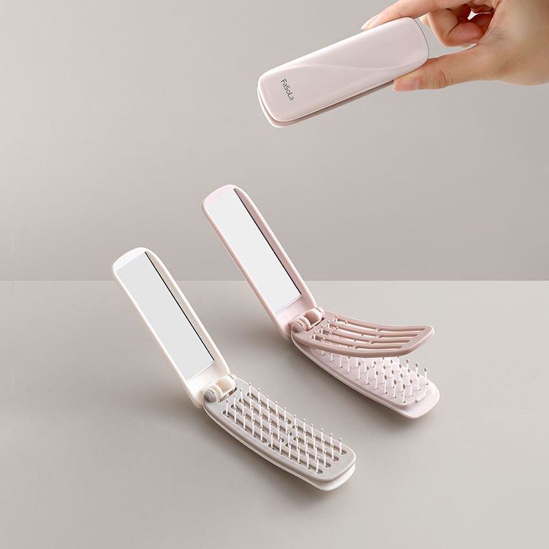 日本折叠梳随身便携小梳子带镜子女士专用一体梳镜梳气垫气囊梳子