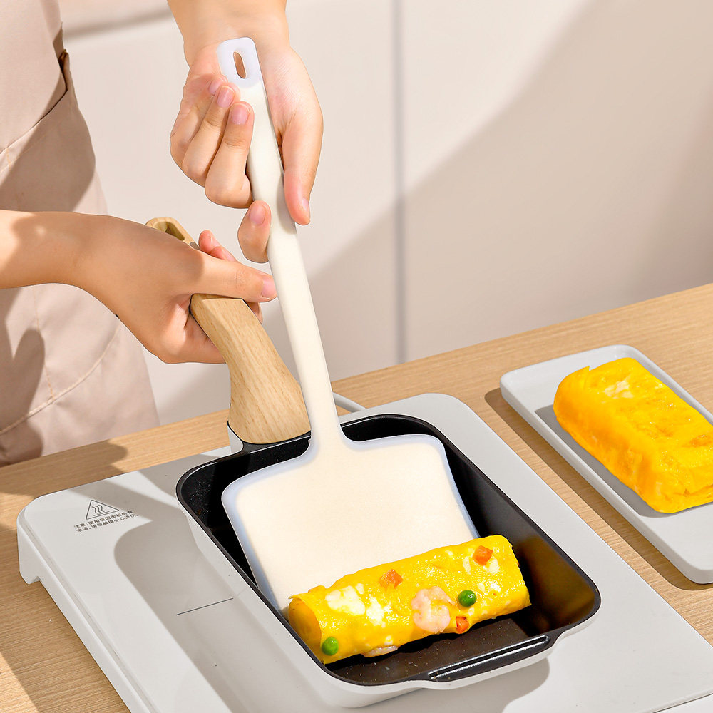 日本硅胶锅铲家用耐高温加宽烙煎饼铲食品级不粘锅玉子烧铲煎蛋铲