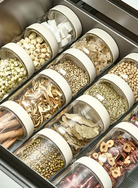 日本玻璃密封罐食品级厨房防潮收纳香料干货零食瓶茶叶糖果盒罐子