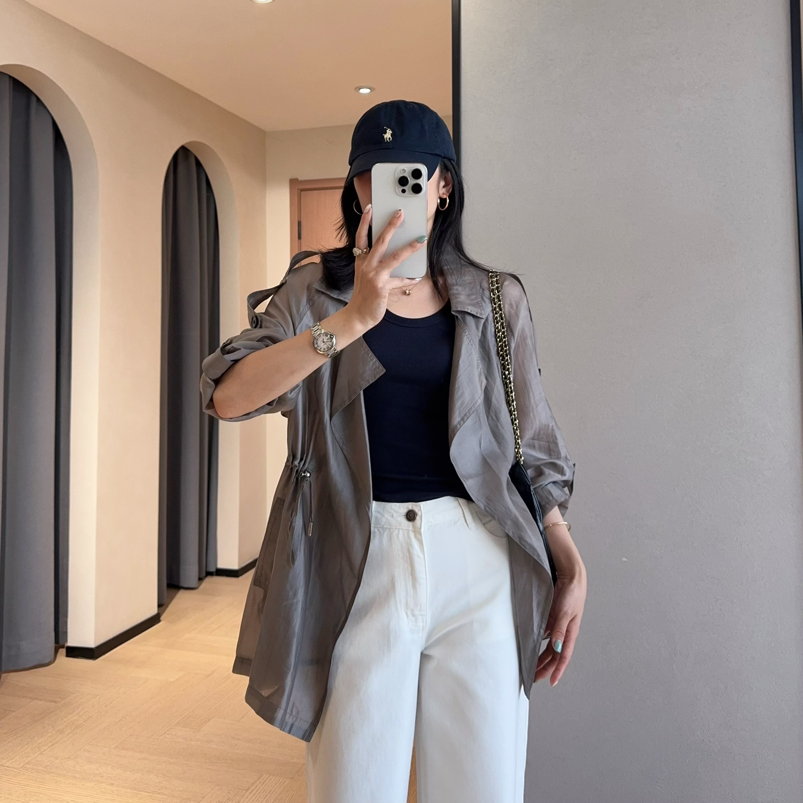 WTHEONE巨气质收腰显瘦薄款天丝防晒衣中长款风衣外套女2026新款