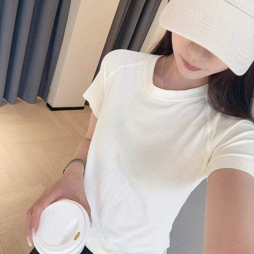 lu家瑜伽短袖速干女休闲瑜伽t恤