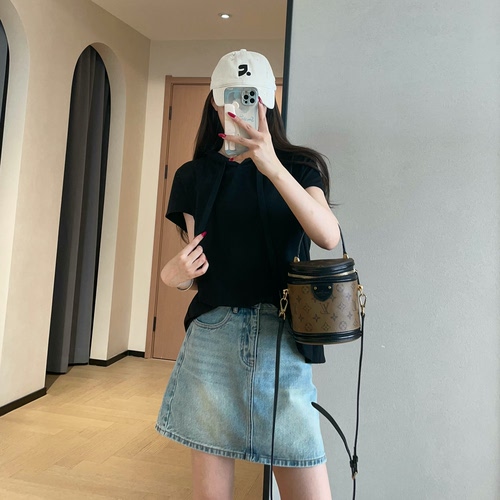 WTHEONE元气减龄落肩袖连帽T恤宽松显瘦休闲短袖上衣女2026新款夏