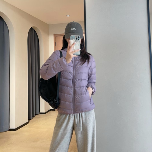 WTHEONE温暖显瘦90白鸭绒小个子连帽轻户外薄短款羽绒服女2025冬