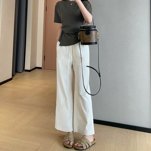 row家简约利落显瘦百搭9分直筒裤