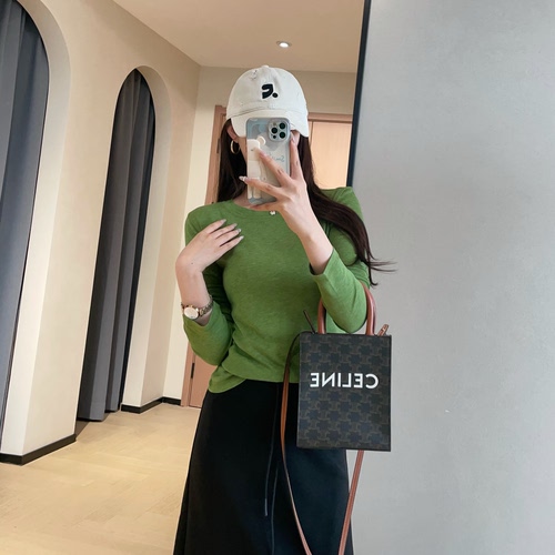 WTHEONE宝藏亮色T恤高品5A蚕丝正肩修身显瘦百搭长袖打底衫女春夏