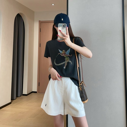 超洋气好看花仙子高级灰短袖T恤