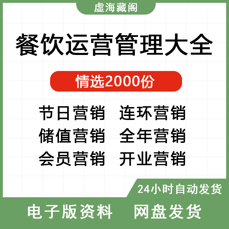 餐厅饭店会员储值营销方案宴会活动策划餐饮开业推广资料包