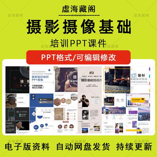 摄影基础知识PPT模板摄影培训相机介绍理论教程课件摄影内容知识