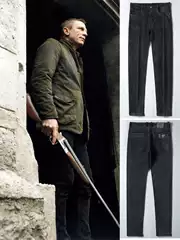 Uncle Dan's Movie-Inspired Corduroy Cotton Men's Pants, Stretchy Straight-Leg Slim-Fit Corduroy Pants, Thick American-Style Casual Pants