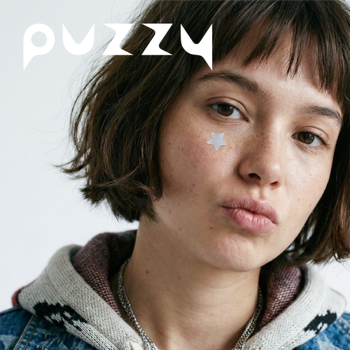 puzzy痘痘贴可爱银色星星遮瑕