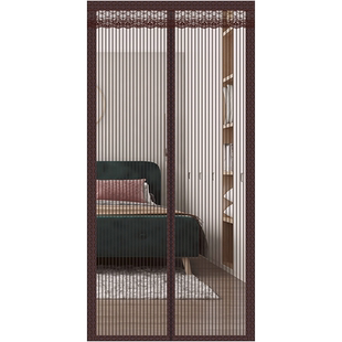 金刚网防蚊门帘隔断帘夏天家用卧室珠帘免打孔磁铁对吸纱门纱窗