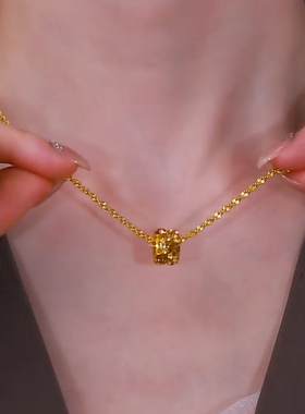 轻奢高级感金色路路通项链女时尚百搭设计感锁骨链2025新款颈链潮