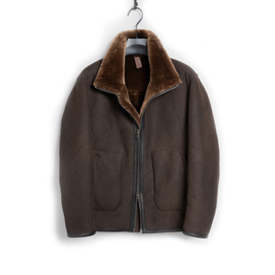 皮草大衣宽松 外套休闲时尚 2677原生态美利奴皮毛一体男士 冬季