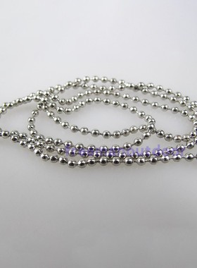 银色铁电镀珠链 /狗牌配套的是2.4mm直径