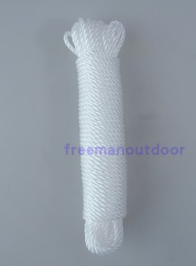 4mm x 15.2m 白色编织尼龙绳/捆绑绳/大棚线/绳索/捆扎绳/全新料